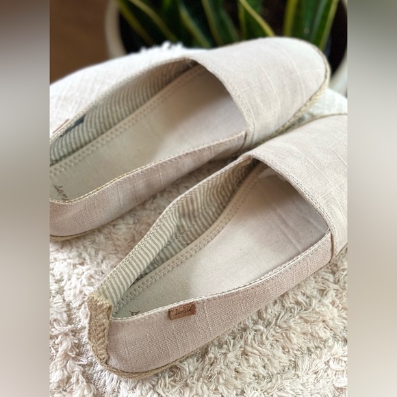 Sanuk Womens Espie Slip On Flats Casual Canvas Linen- Beige Size 11 - Picture 3 of 5